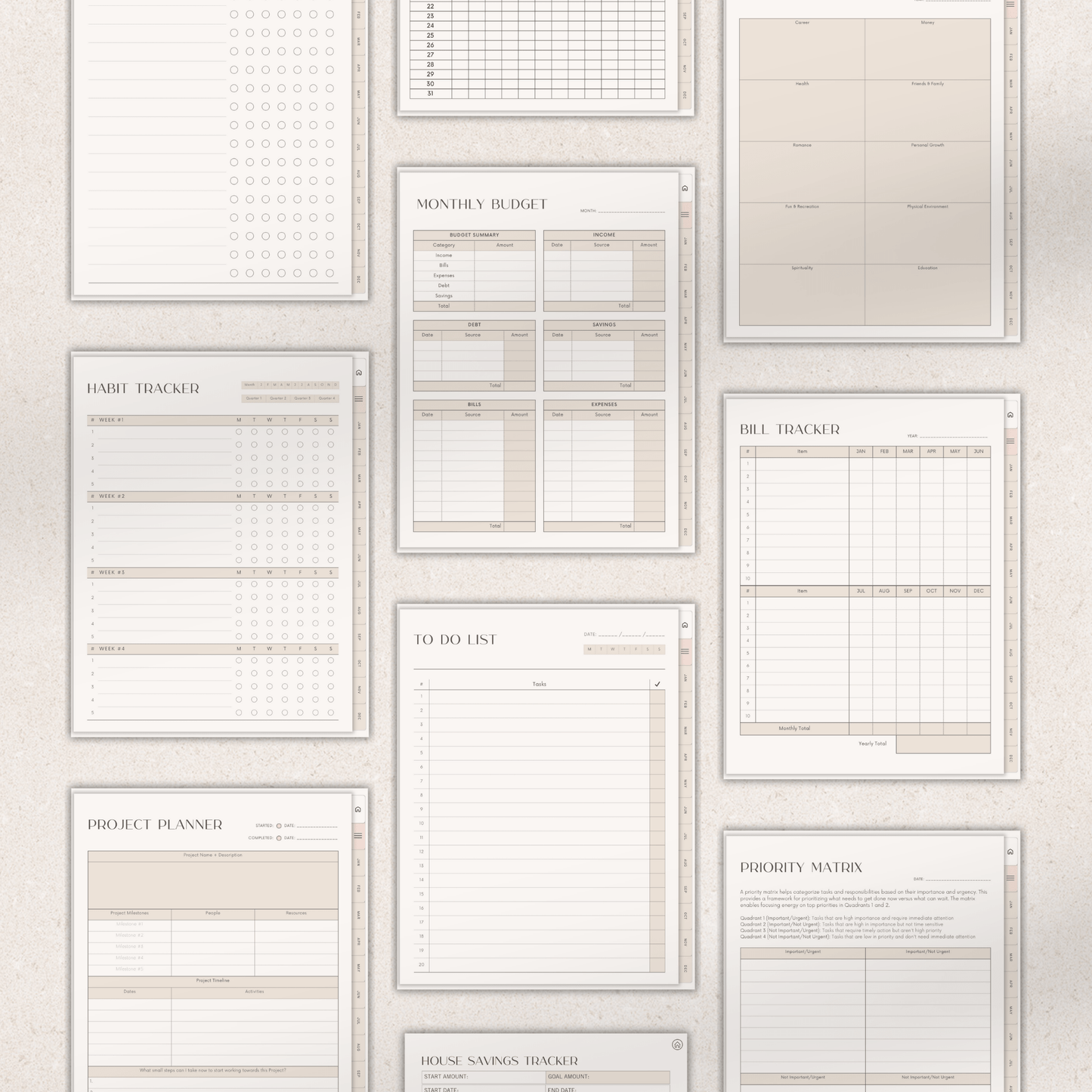 Undated Digital Planner