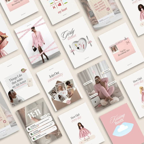 Soft pink feminine instagram templates