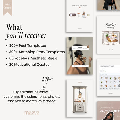 300+ Instagram Canva Templates + Bonuses