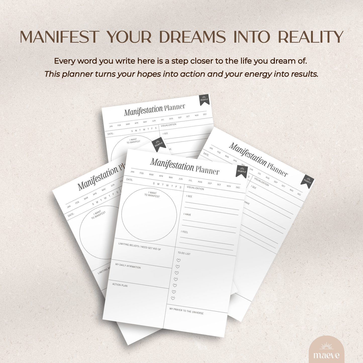 Printable Manifestation Planner