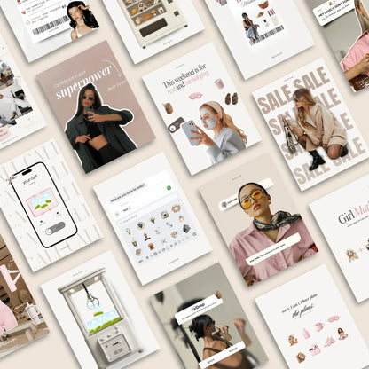 Aesthetic Instagram Templates, with graphic designs, animations, aesthetic faceless reels